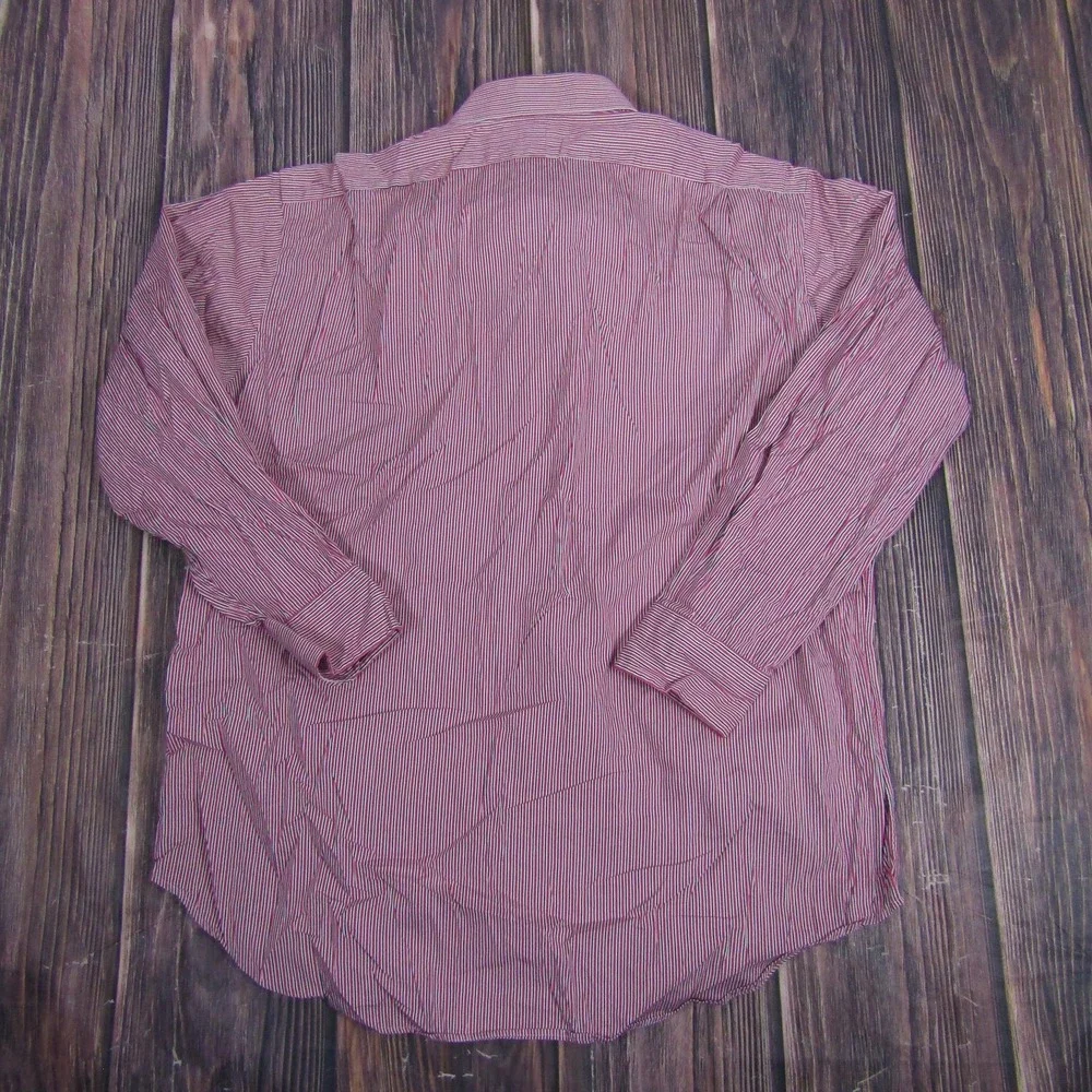 Polo Ralph Lauren Shirt Mens 17 32/33 Red White Blue Striped Regent Classic‎ Fit